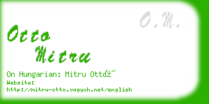 otto mitru business card